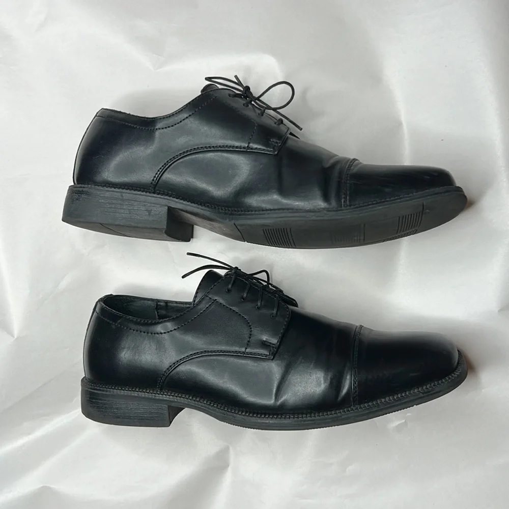 Alfani Adam Men’s Black Cap Toe Dress Shoes Size 9M